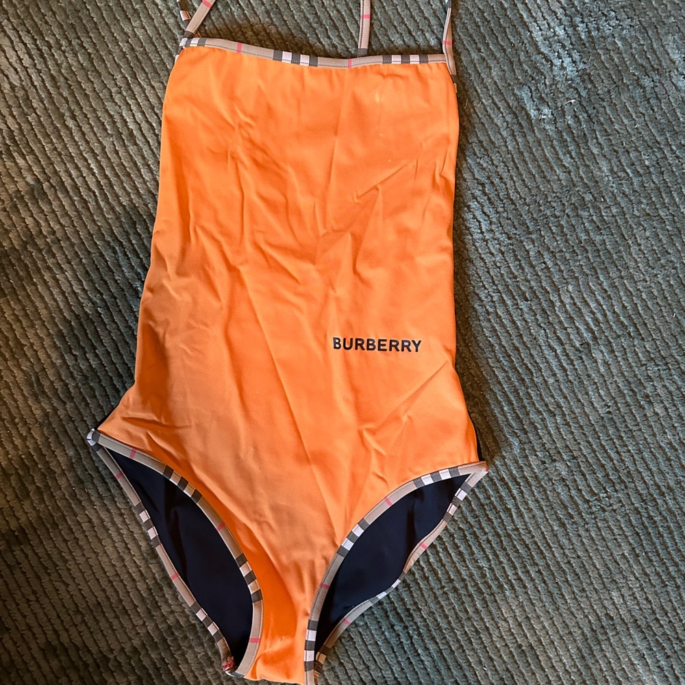 Burberry Kids Orange Swimsuit